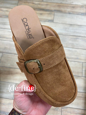 Corkys Chunky Just Precious Suede Mules