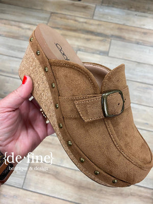 Corkys Chunky Just Precious Suede Mules