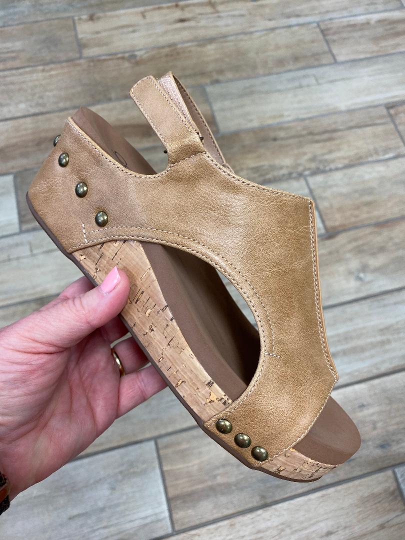 Corkys Volta Caramel Smooth Sandals