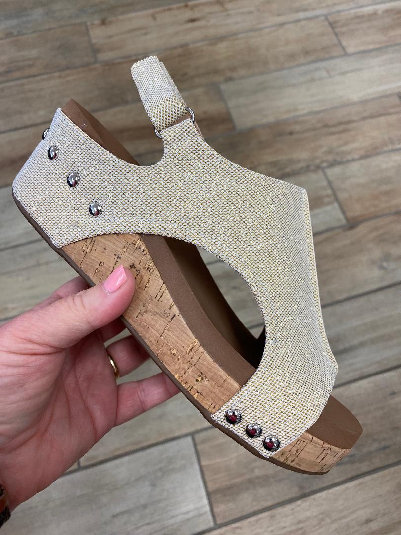 Corkys Volta Gold Shimmer Sandals