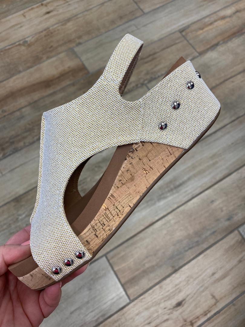 Corkys Volta Gold Shimmer Sandals