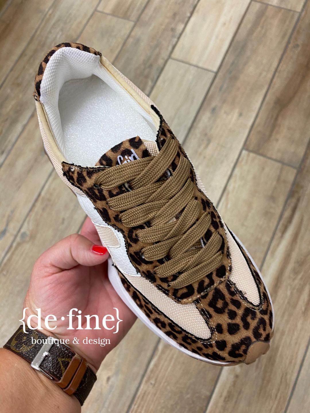 Corkys Leopard Chunky Sole Sneakers