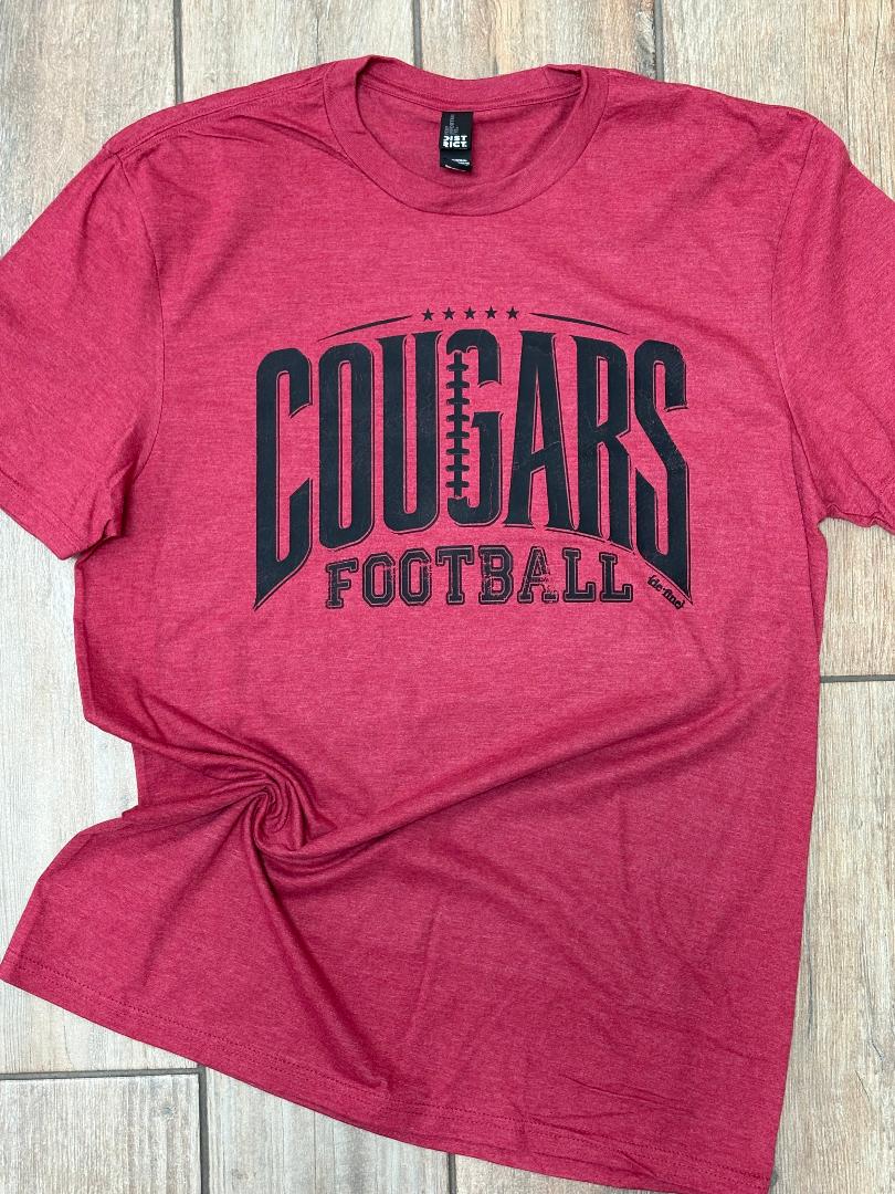 Cougars Football Grunge Graphic Tee