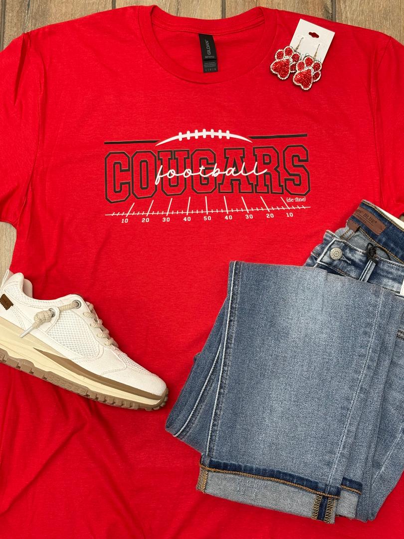 North Rock Creek Cougars Football Field Graphic Tee