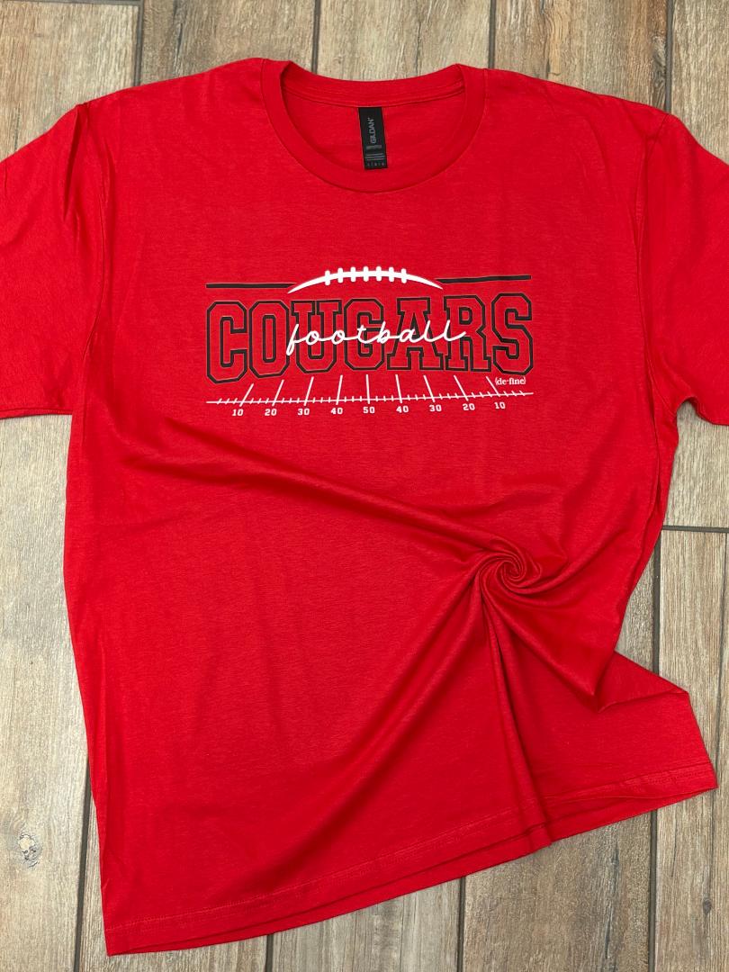 North Rock Creek Cougars Football Field Graphic Tee or Hoodie