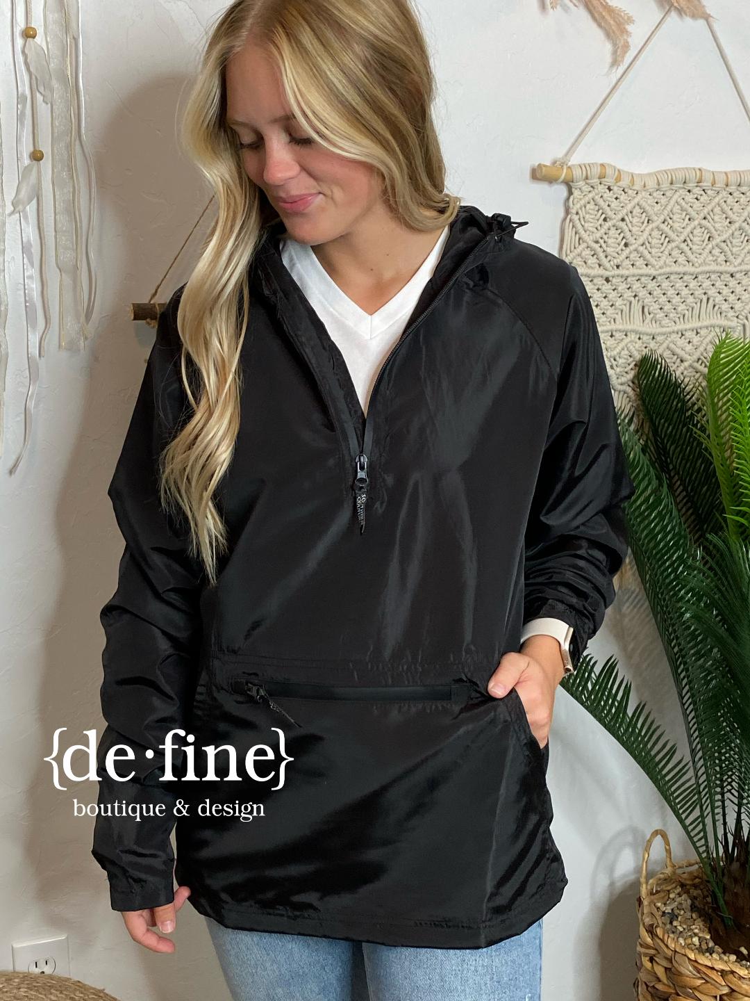 1/4 Zip Pullover in Black or White