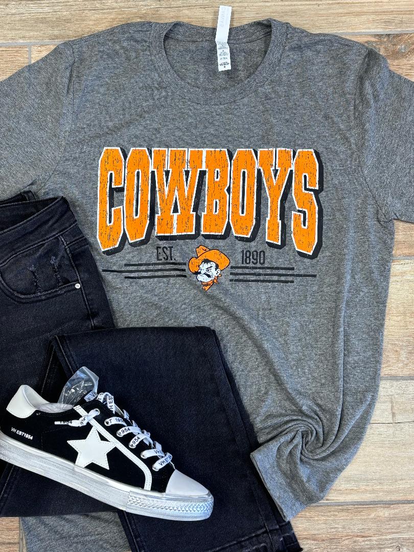 Cowboys Arched Shadow Tee or Sweatshirt