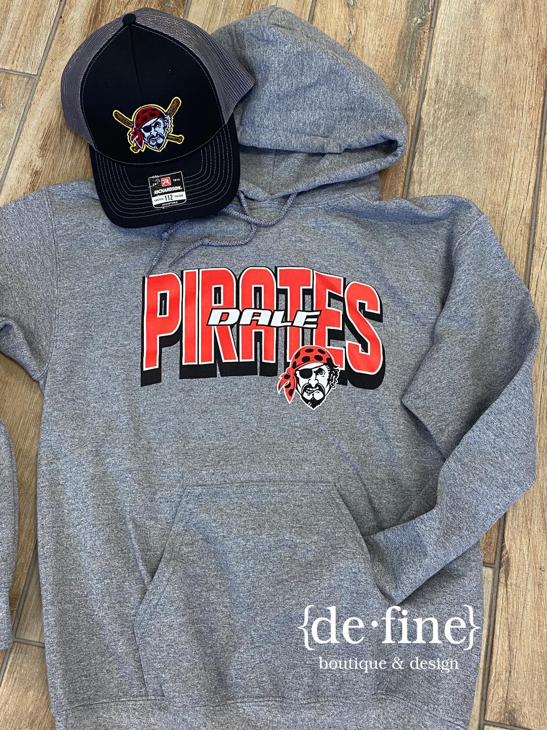 Dale Pirates Arched with Mascot Graphic Tee or Hoodie