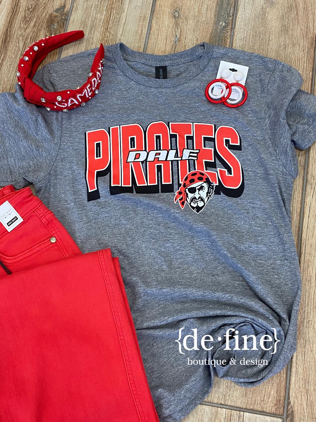 Dale Pirates Arched with Mascot Graphic Tee or Hoodie