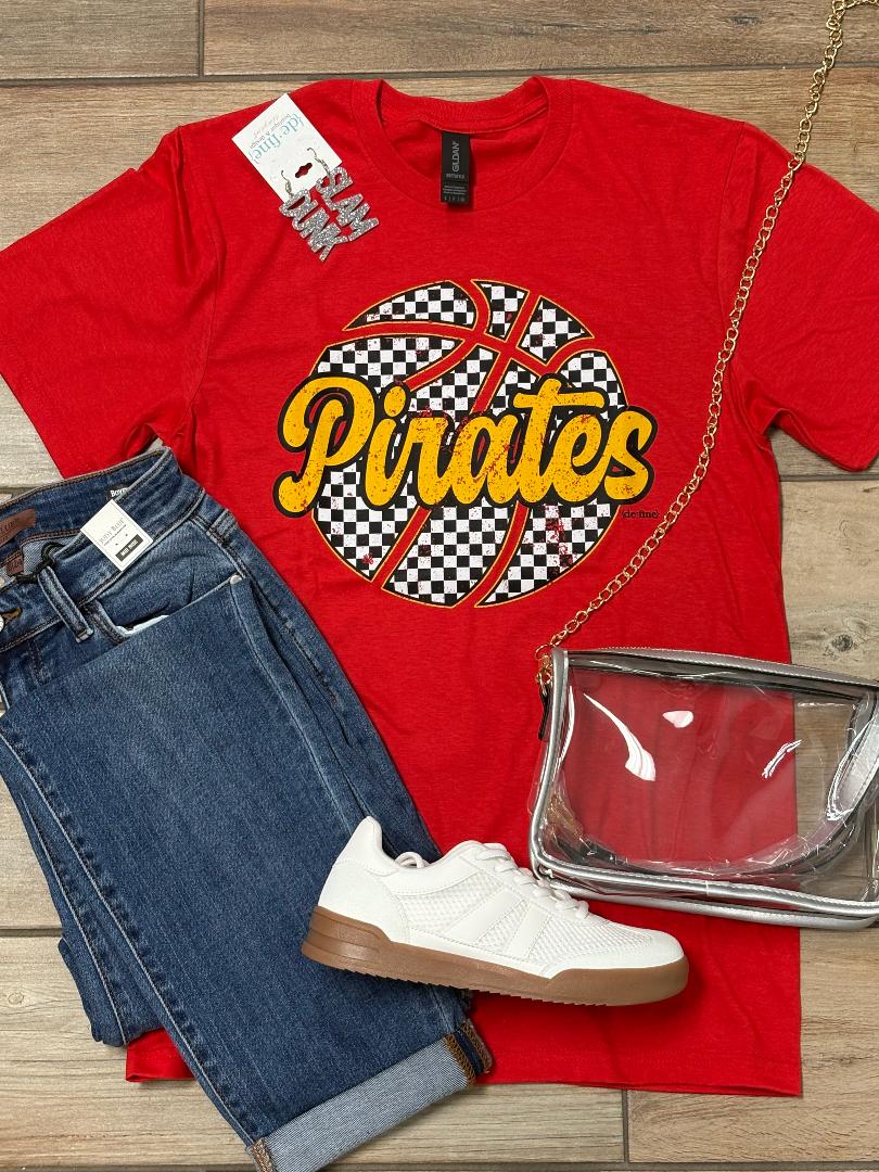 Dale Pirates Checkered Basketball Tee or Sweatshirt