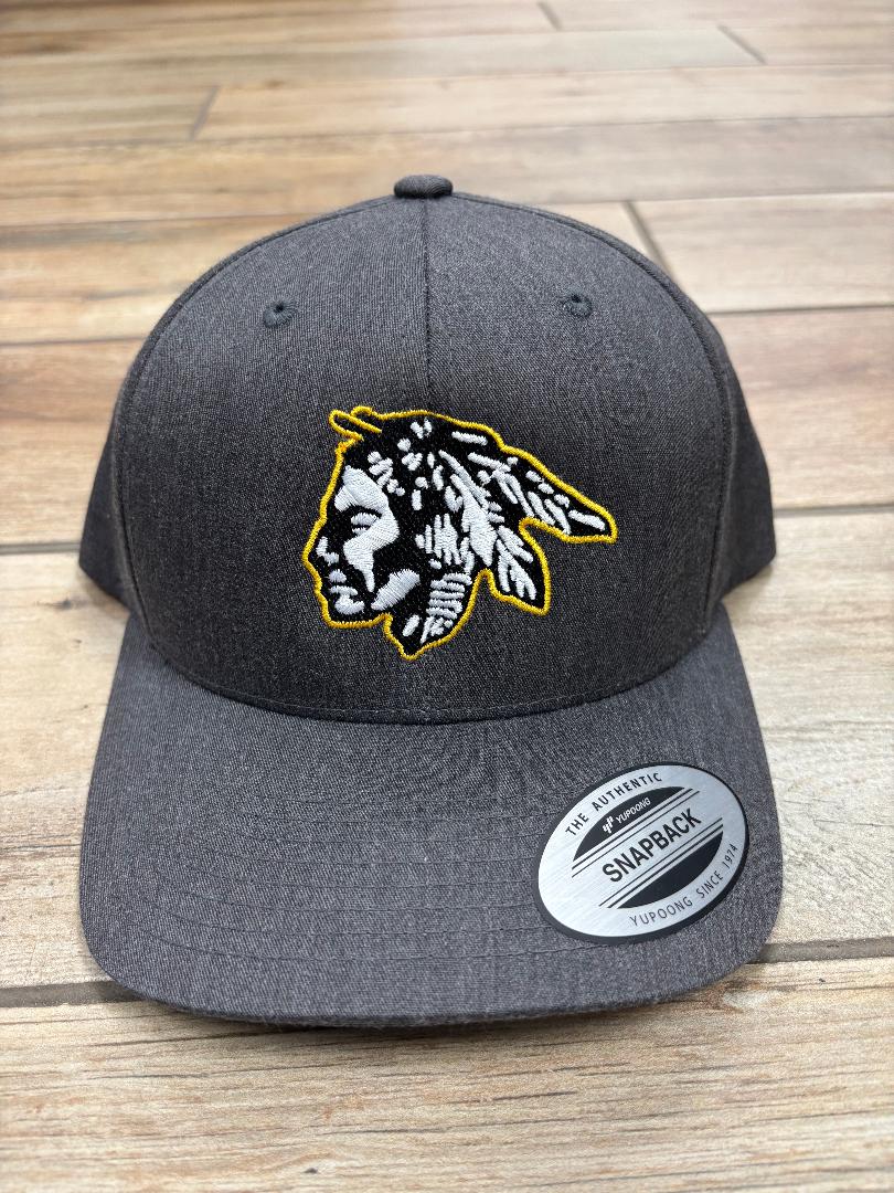 Yupoong Dark Heather Grey Savage Head Snapback