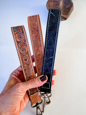 Hand Tooled Leather Keychain