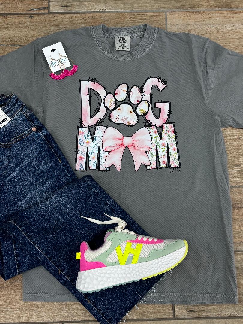 Dog Mom Floral Coquette Tee
