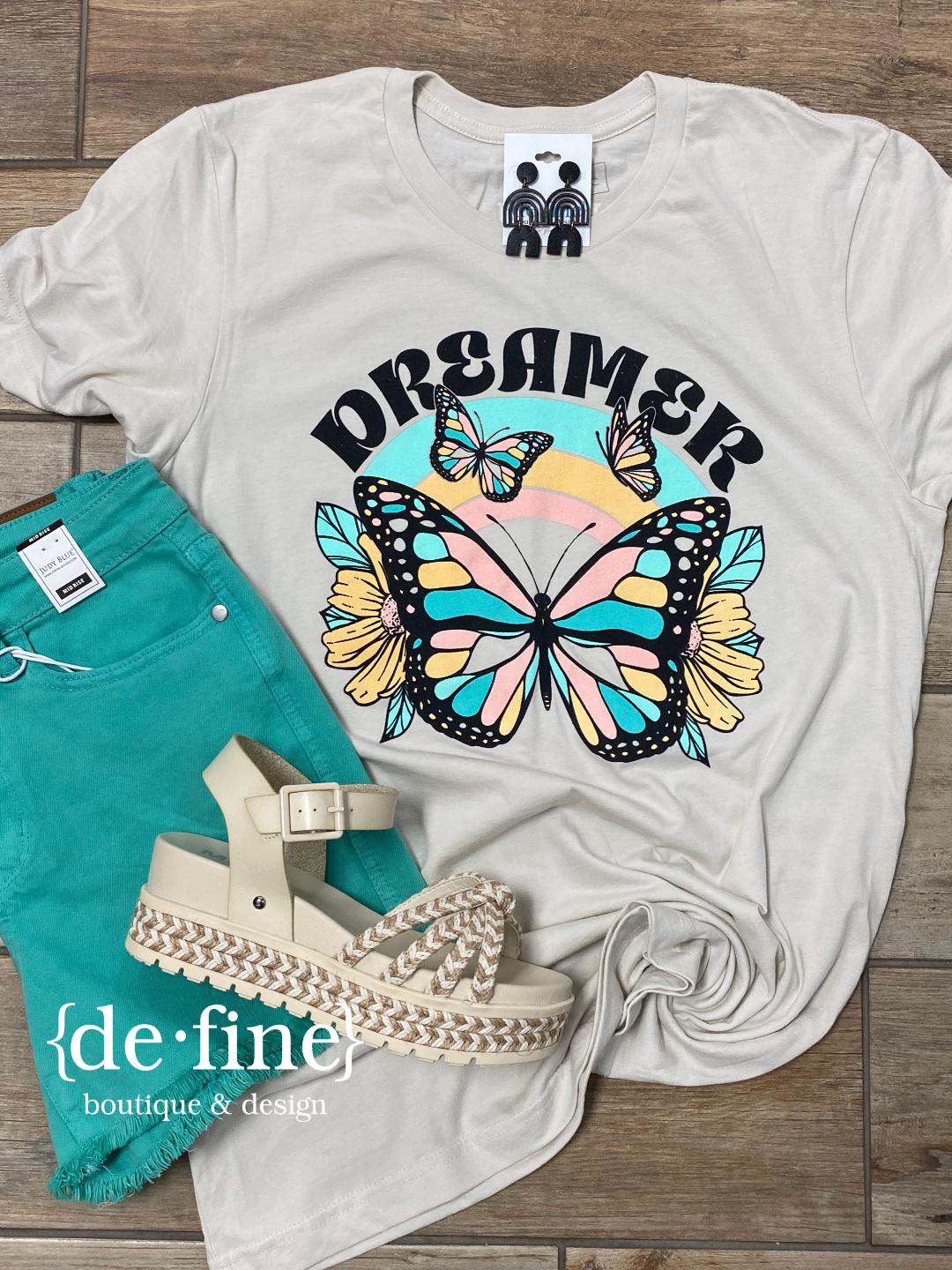 Dreamer with Butterfly Graphic Tee