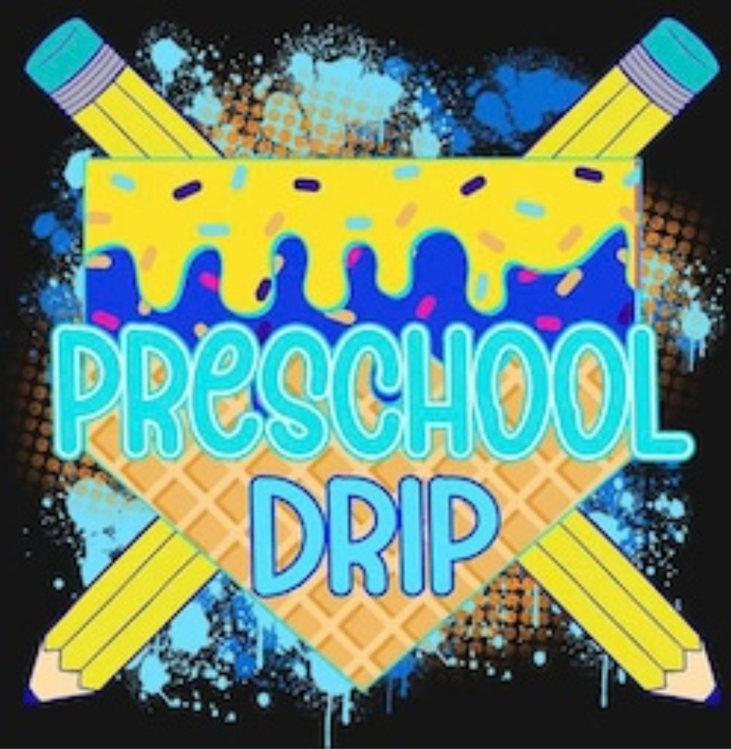 Drip Blue Back to School Tees Pre-K - 5th Grade