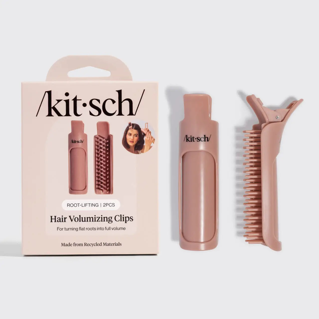 Kitsch Hair Volumizing Clips in Terracotta