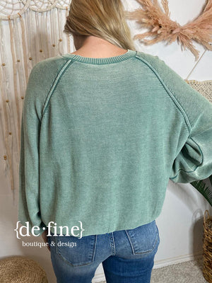 Mineral Washed Sweater in 4 Fabulous Fall Colors