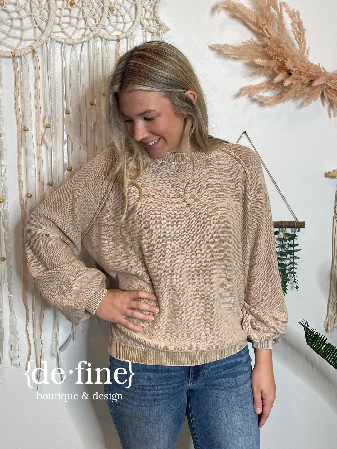Mineral Washed Sweater in 3 Fabulous Colors