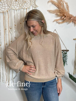 Mineral Washed Sweater in 4 Fabulous Fall Colors