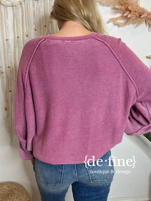 Mineral Washed Sweater in 4 Fabulous Fall Colors