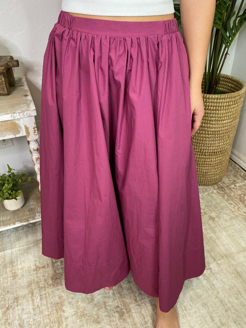 Boho Rose Wide Swing Maxi Skirt