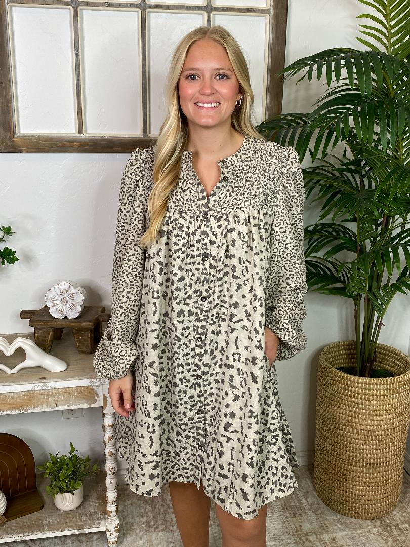 Leopard All Over Mini Dress