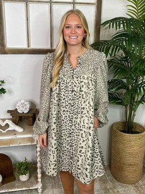 Leopard All Over Mini Dress