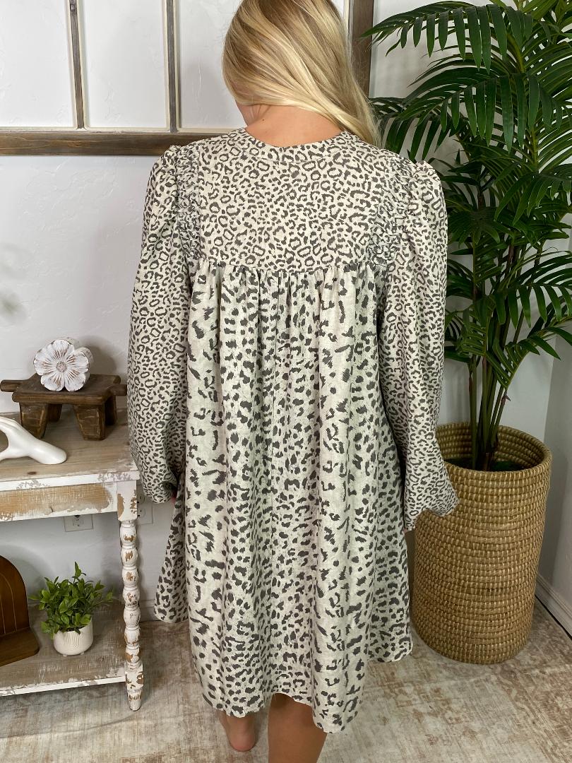 Leopard All Over Mini Dress