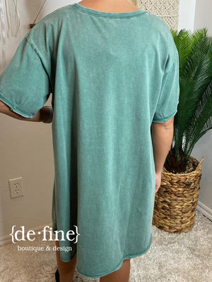 Mineral Wash Dress or Tunic in Jade or Tomato - great for the pool or beach!