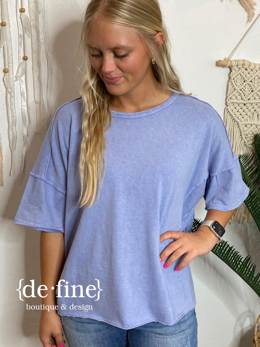 Mineral Wash Periwinkle Tee