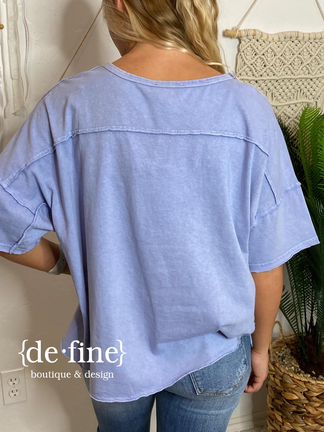 Mineral Wash Periwinkle Tee