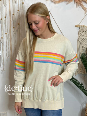 Over the Rainbow Mineral Washed Top in 2  Colors