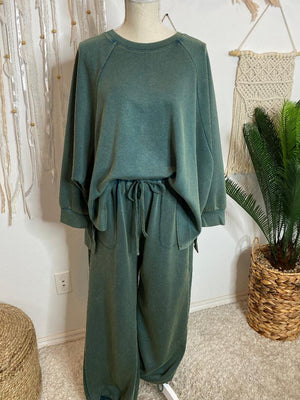 Teal Green Knit Pant Set - Sold Separately