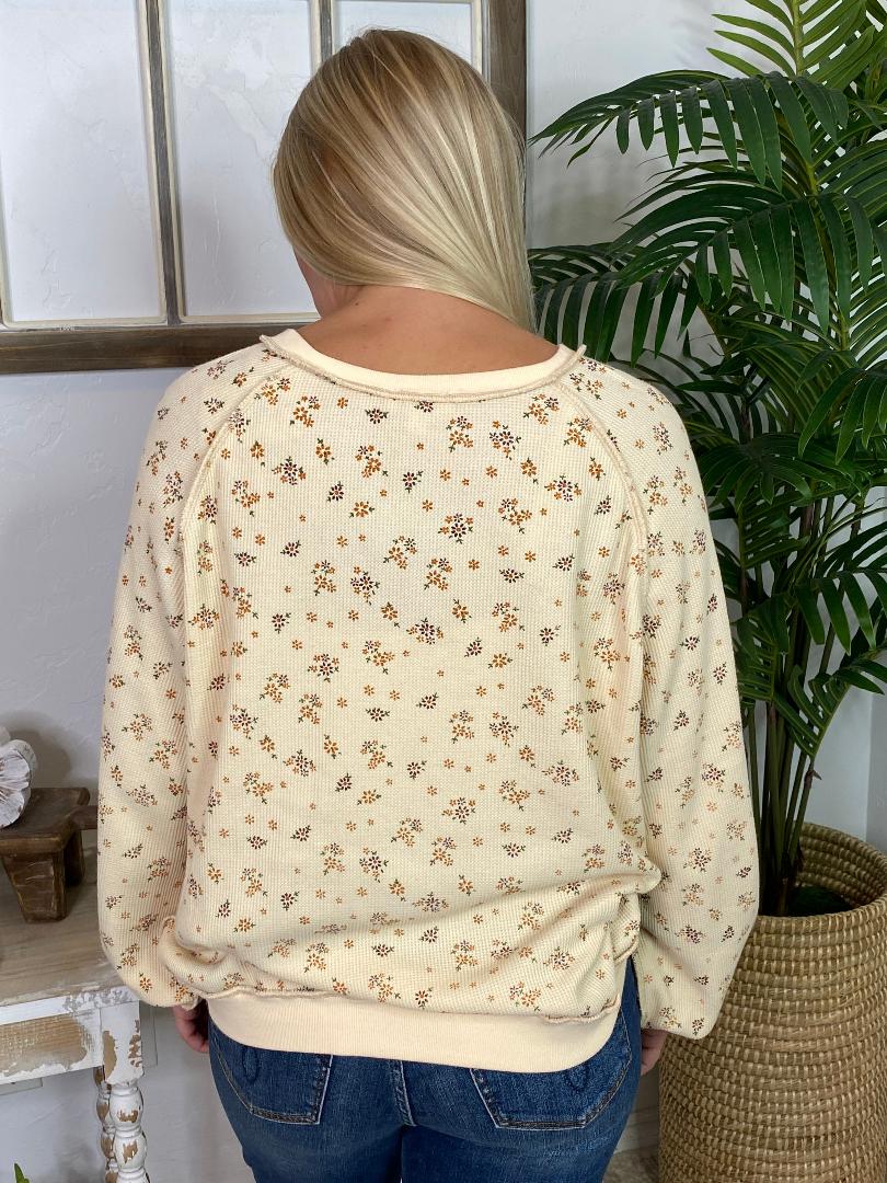 Oatmeal Floral Thermal Top