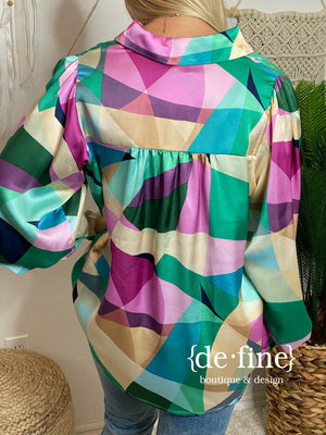Prism Oversized Colorful Blouse