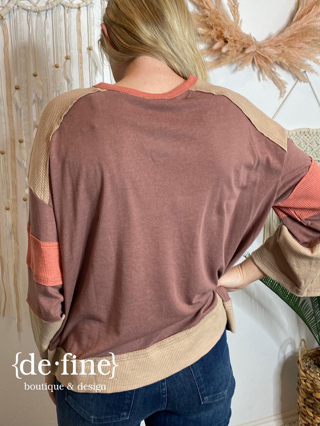 Fall Days Floral Applique Sweatshirt