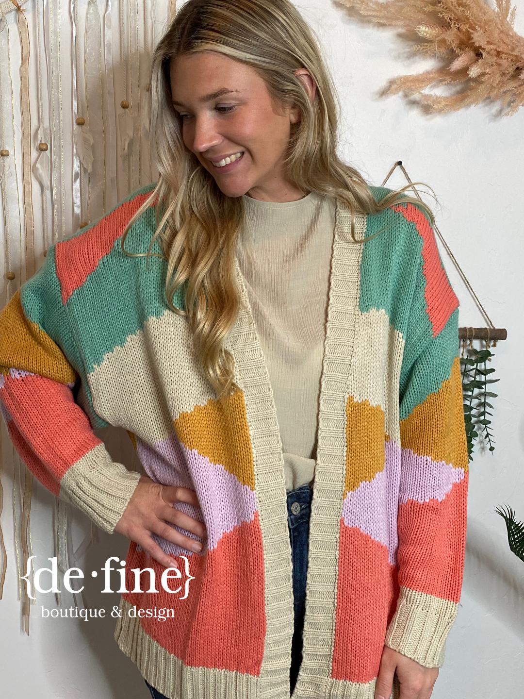 Prism Multi Colored Long Cardigan