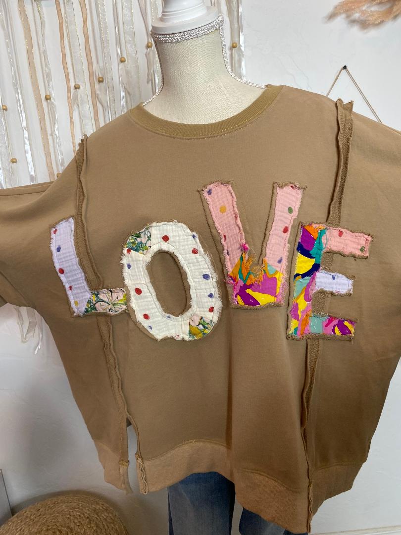 LOVE Applique Sweatshirt