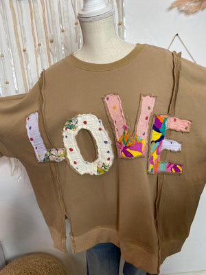 LOVE Applique Sweatshirt