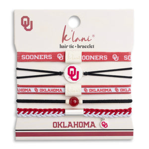 University of Oklahoma Game Day Hair Tie + Bracelets