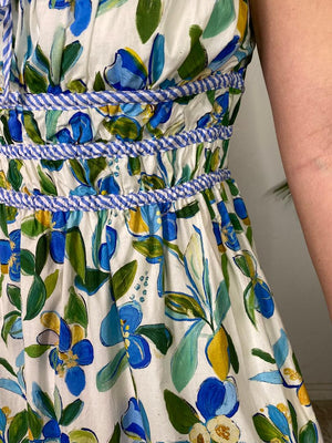 Cobalt Citrus Maxi Dress