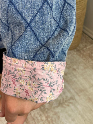 Washed Denim Quilted Jacket