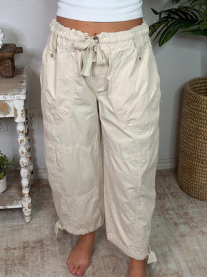 Bone or Navy Washed Jogger Pants