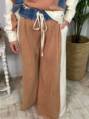 Cinnamon & Navy Jogger Pant Set - Sold Separately