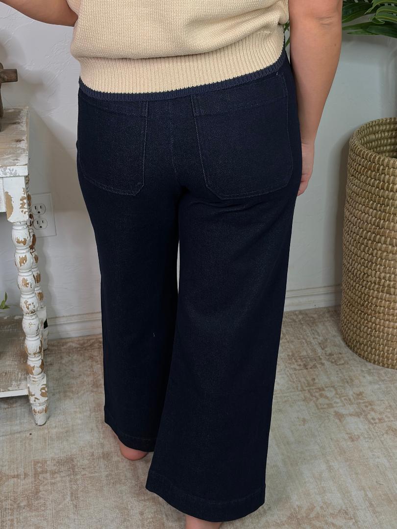 Denim Mineral Washed Straight Pants