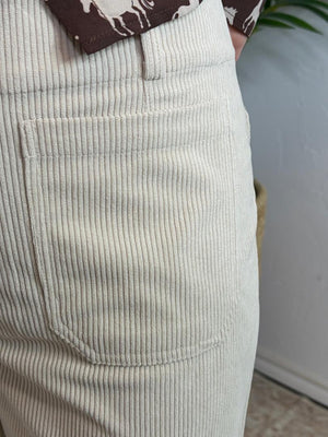 Bone Corduroy Straight Leg Pants