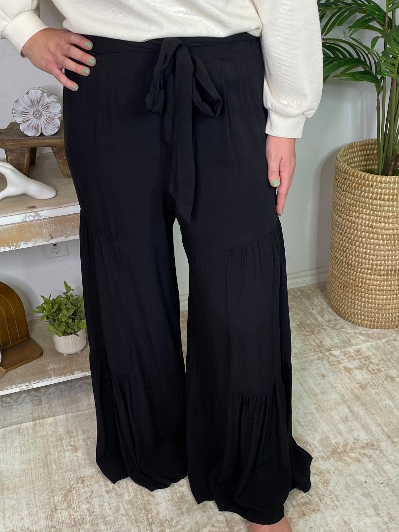 Super Swingy Wide Leg Black Pants