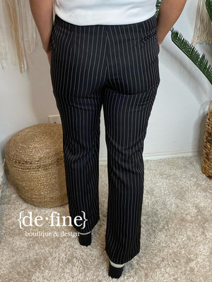 Black Pin Stripe Blazer and Pants - Sold Separately
