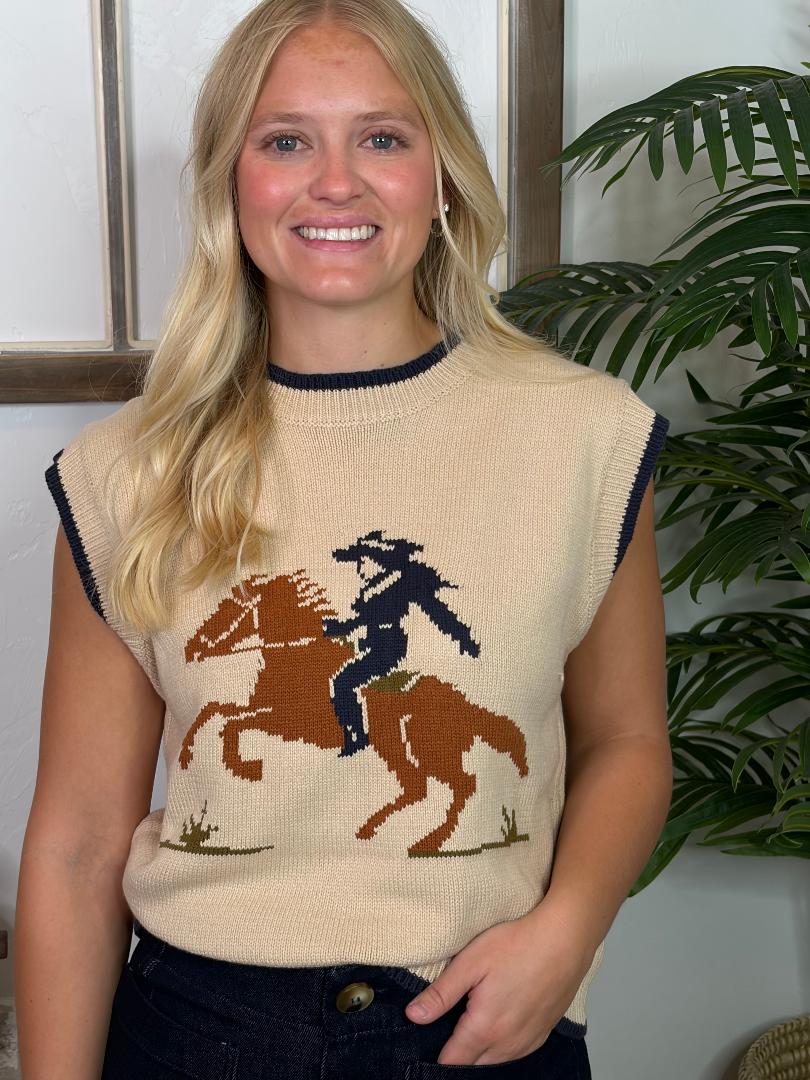 Western Inspired Cowgirl Lightweight Sweater