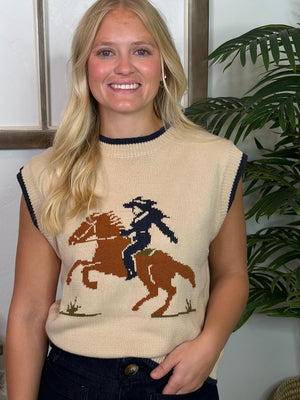 Western Inspired Cowgirl Lightweight Sweater